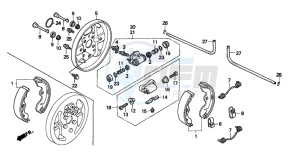 TRX300FW FOURTRAX 300 4X4 drawing FRONT BRAKE PANEL (1)