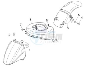 Fly 50 4t (25-30 kmh) drawing Wheel housing - Mudguard