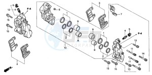 CBR600RR drawing FRONT BRAKE CALIPER (CBR600RR3/4)