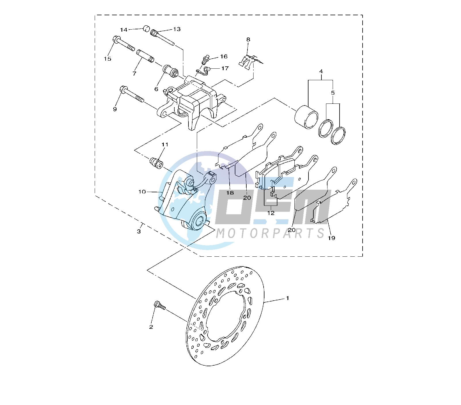 REAR BRAKE CALIPER