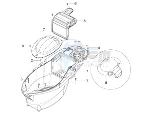 Typhoon 50 4T 4V E2 (NAFTA) drawing Helmet housing - Undersaddle