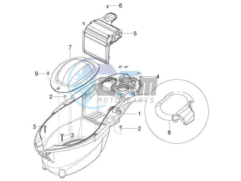 Helmet housing - Undersaddle