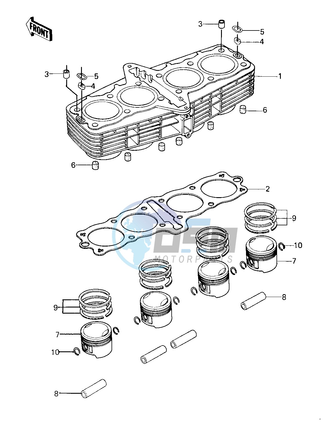 CYLINDER PISTONS -- 80 KZY 50-E1- -