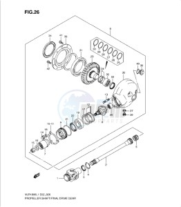 VLR1800 drawing PROPELLER SHAFT/FINAL DRIVE GEAR