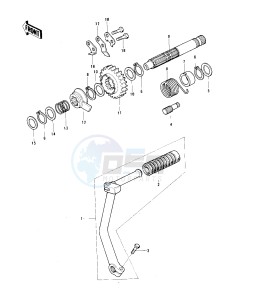 KE 125 A [KE125] (A3-A6) [KE125] drawing KICKSTARTER MECHANISM -- 76-79- -