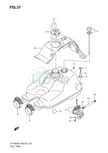 LT-F400 (P28-P33) drawing FUEL TANK (MODEL K8 K9)