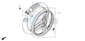 PK50 WALLAROO drawing FRONT WHEEL