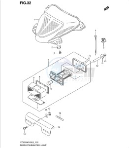 VZ1500K9 drawing REAR COMBINATION LAMP