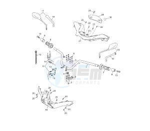 YP R X-MAX 250 drawing STEERING HANDLE AND CABLE 1YS2-4-6