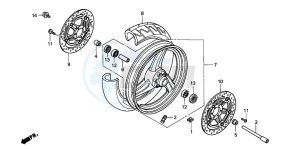 CB600F CB600F drawing FRONT WHEEL