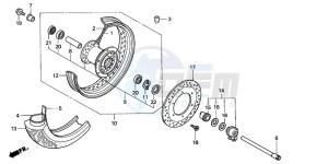 VT750DCB SHADOW SPIRIT drawing FRONT WHEEL