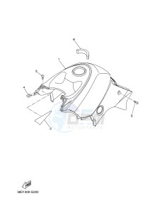 YFM350FWA GRIZZLY 350 4WD (1SG2) drawing SIDE COVER