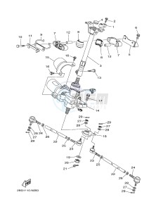 YFM700FWAD YFM700PLE GRIZZLY 700 EPS (2BGG 2BGH) drawing STEERING