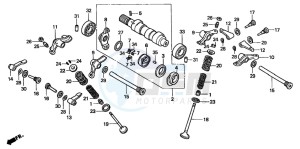 XR400R drawing CAMSHAFT/VALVE