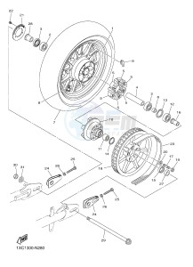 XVS950CU XVS950 ABS (1XC2) drawing REAR WHEEL