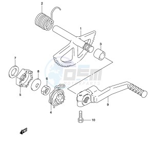 AY50 (P19) katana drawing KICK STARTER (MODEL K1 K2)