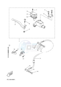 NS50N NITRO NAKED (1PL7 1PL7) drawing FRONT MASTER CYLINDER