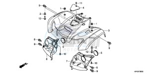 TRX420TED TRX420 Europe Direct - (ED) drawing FRONT FENDER