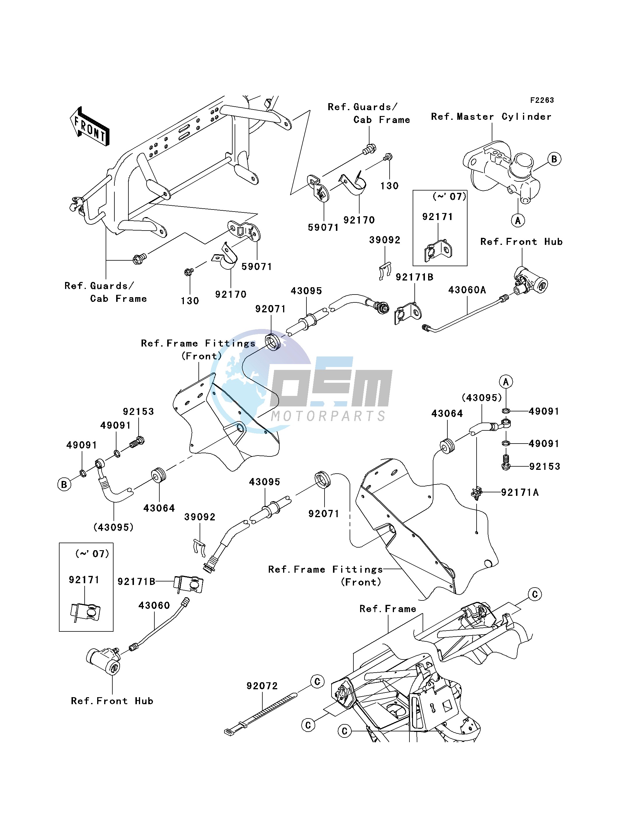 FRONT BRAKE PIPING