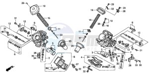 NT650V DEAUVILLE drawing CARBURETOR (COMPONENT PARTS)