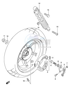 AY50 (P19) katana drawing REAR WHEEL (MODEL AY50)