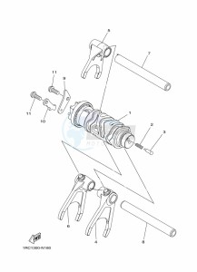 XSR900 MTM850 (BAEE) drawing SHIFT CAM & FORK