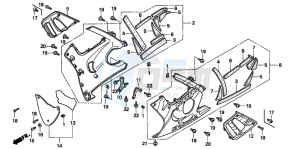 CBR600F3 drawing LOWER COWL