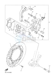 YZ250F (1SM5 1SM6 1SM7 1SM8) drawing FRONT BRAKE CALIPER