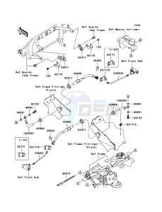 MULE_600 KAF400B8F EU drawing Front Brake Piping