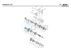 RS2-125-NACKED-BLACK drawing GEARBOX  Yamaha 125 4T EURO2