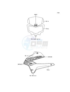 KLX250 KLX250SHF XX (EU ME A(FRICA) drawing Decals(White)