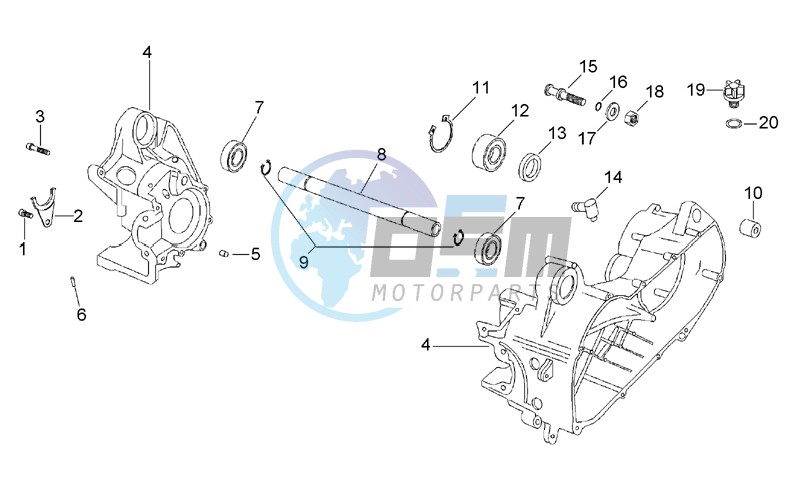 Central crank - Case set