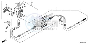 VFR1200FDF VFR1200F Dual Clutch E drawing PARKING BRAKE LEVER