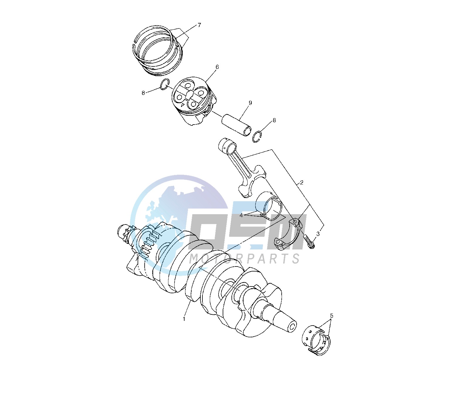 CRANKSHAFT AND PISTON