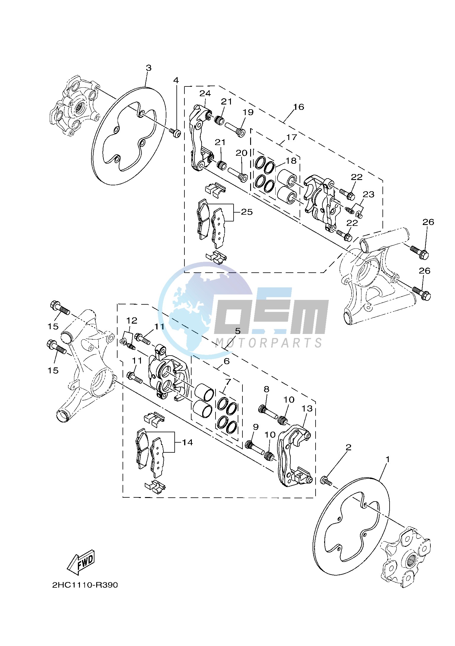 REAR BRAKE CALIPER