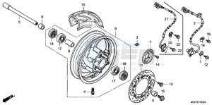 FJS600AB SilverWing ED drawing FRONT WHEEL