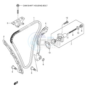 GSX-R750 (E2) drawing CAM CHAIN