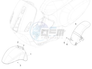 Sprint 50 4T 2V 25 kmh (EMEA) drawing Wheel huosing - Mudguard