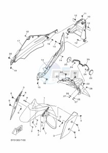 CZD300-A XMAX 300 (BY34) drawing FENDER