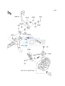 KVF 650 G [BRUTE FORCE 650 4X4I HARDWOODS GREEN HD] (G6F-G9F) G9F drawing BRAKE PEDAL