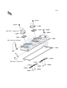 NINJA ZX-10R ZX1000-C2H FR GB XX (EU ME A(FRICA) drawing Cylinder Head Cover