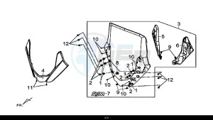 MAXSYM 600 I ABS EXECUTIVE (LX60A4-EU) (E4) (L7-M0) drawing WIND SCREEN ASSY