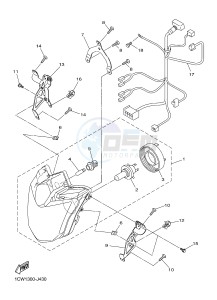 XJ6F 600 DIVERSION F (1CWG) drawing HEADLIGHT