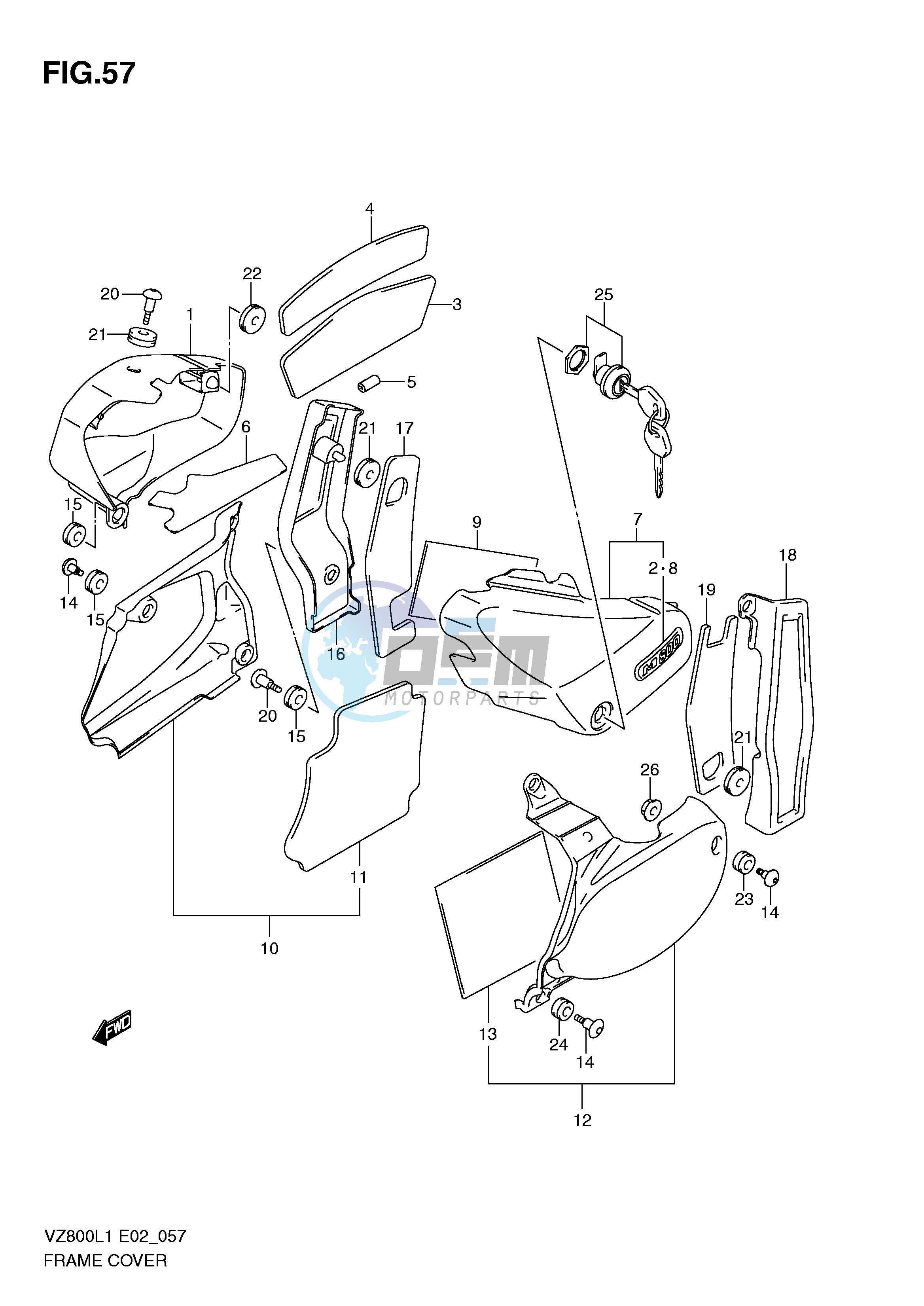 FRAME COVER (VZ800L1 E19)