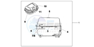 XL700VB drawing 45L TOP BOX (ON/OFF)