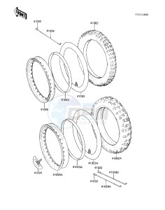 KX 250 C [KX250] (C1) [KX250] drawing WHEELS_TIRES -- 83 KX250-C1- -