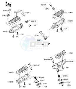 ZX 600 A [NINJA 600] (A3) [NINJA 600] drawing FOOTRESTS