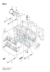 AN650 (E3-E28) Burgman drawing CYLINDER HEAD