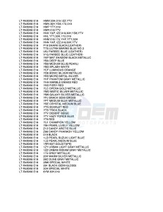 LT-R450 (E19) drawing * COLOR CHART *