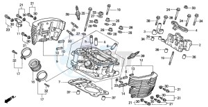 VT750DC SHADOW SPIRIT drawing REAR CYLINDER HEAD